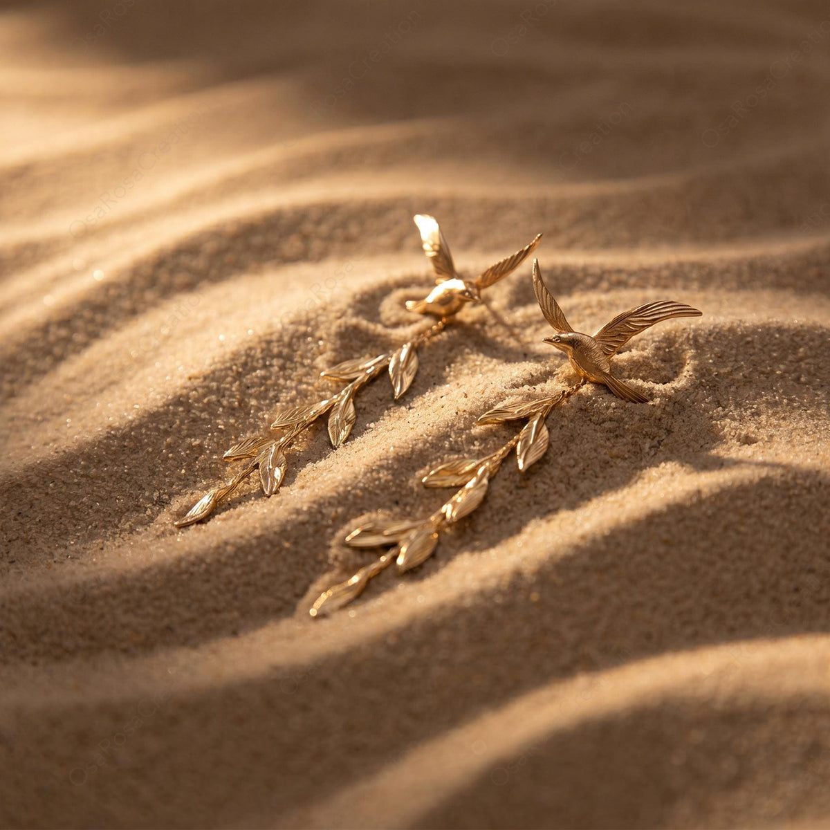 Swallow Olive Branch Earrings