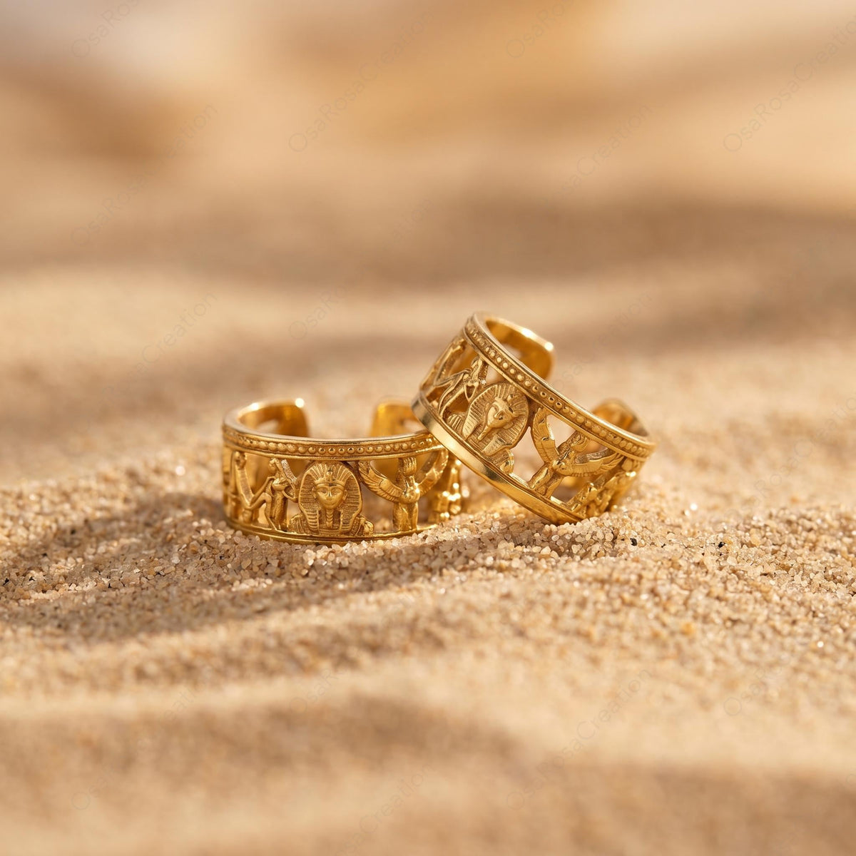 Egyptian Revival Hoops