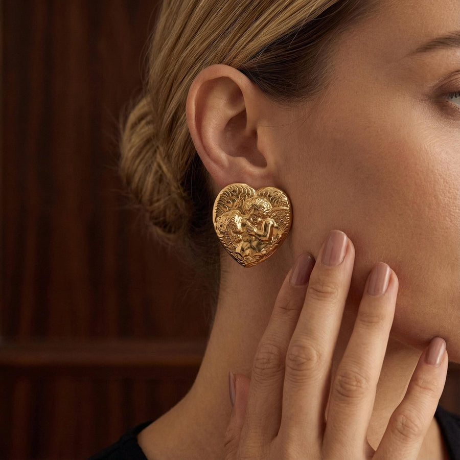 Cherub Heart Earrings