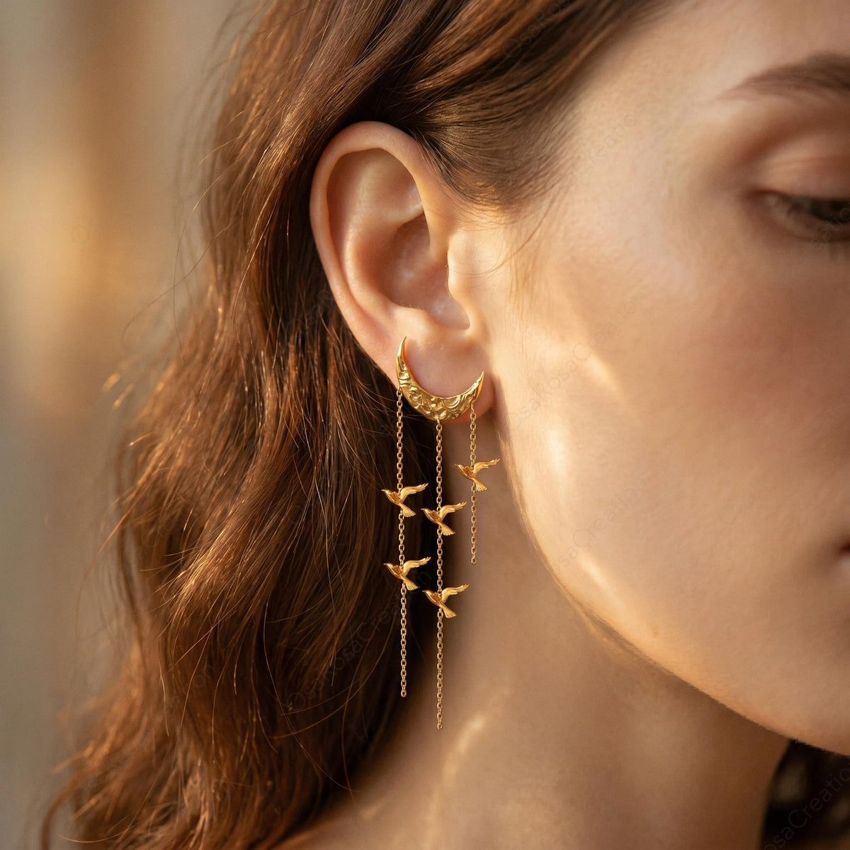 Moonlit Bird Earrings
