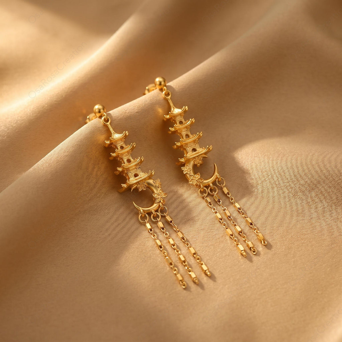Moon Pagoda Earrings