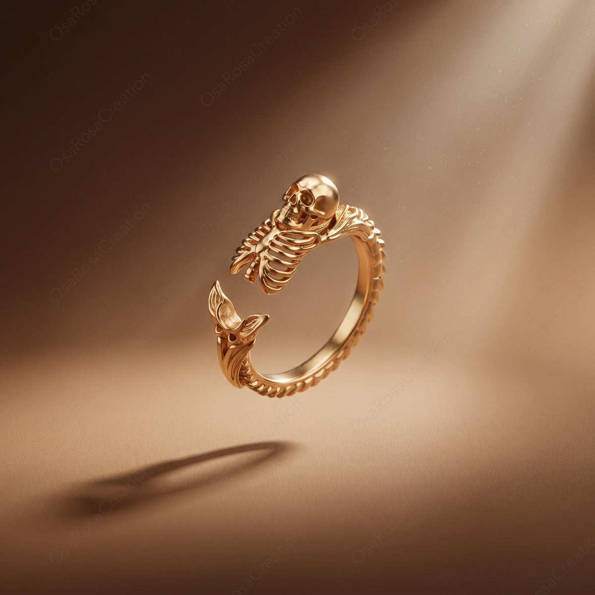 Mermaid Skeleton Ring