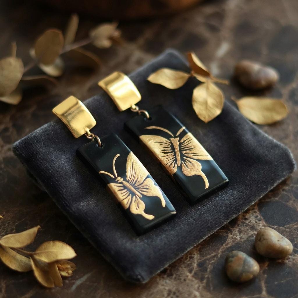 Midnight Butterfly Earrings