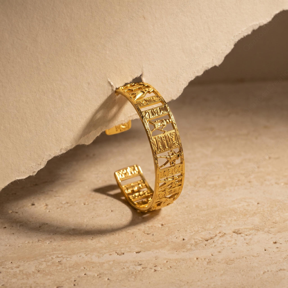 Egyptian Hieroglyph Cuff