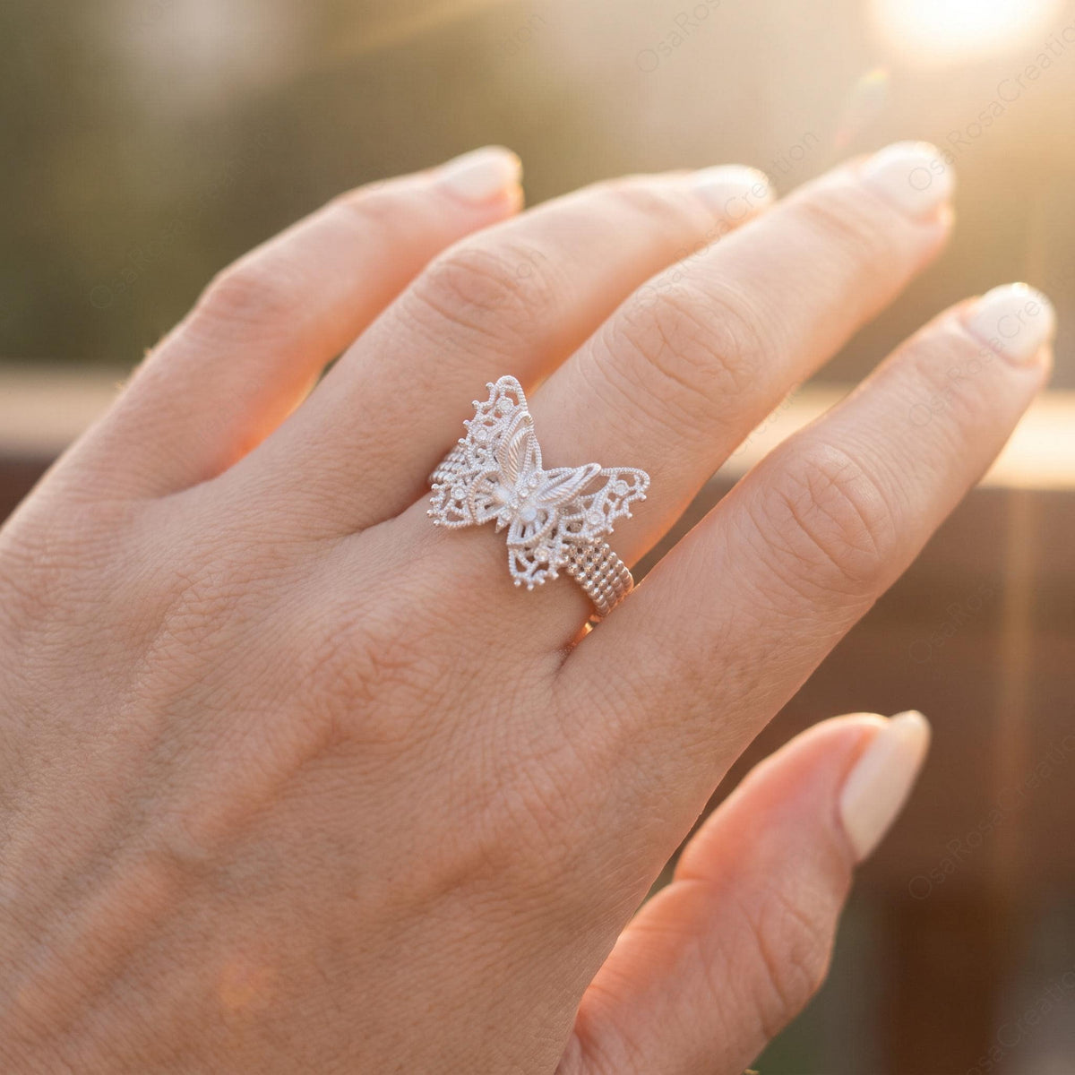 Filigree Butterfly Ring