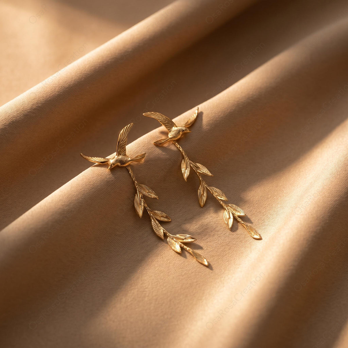 Swallow Olive Branch Earrings