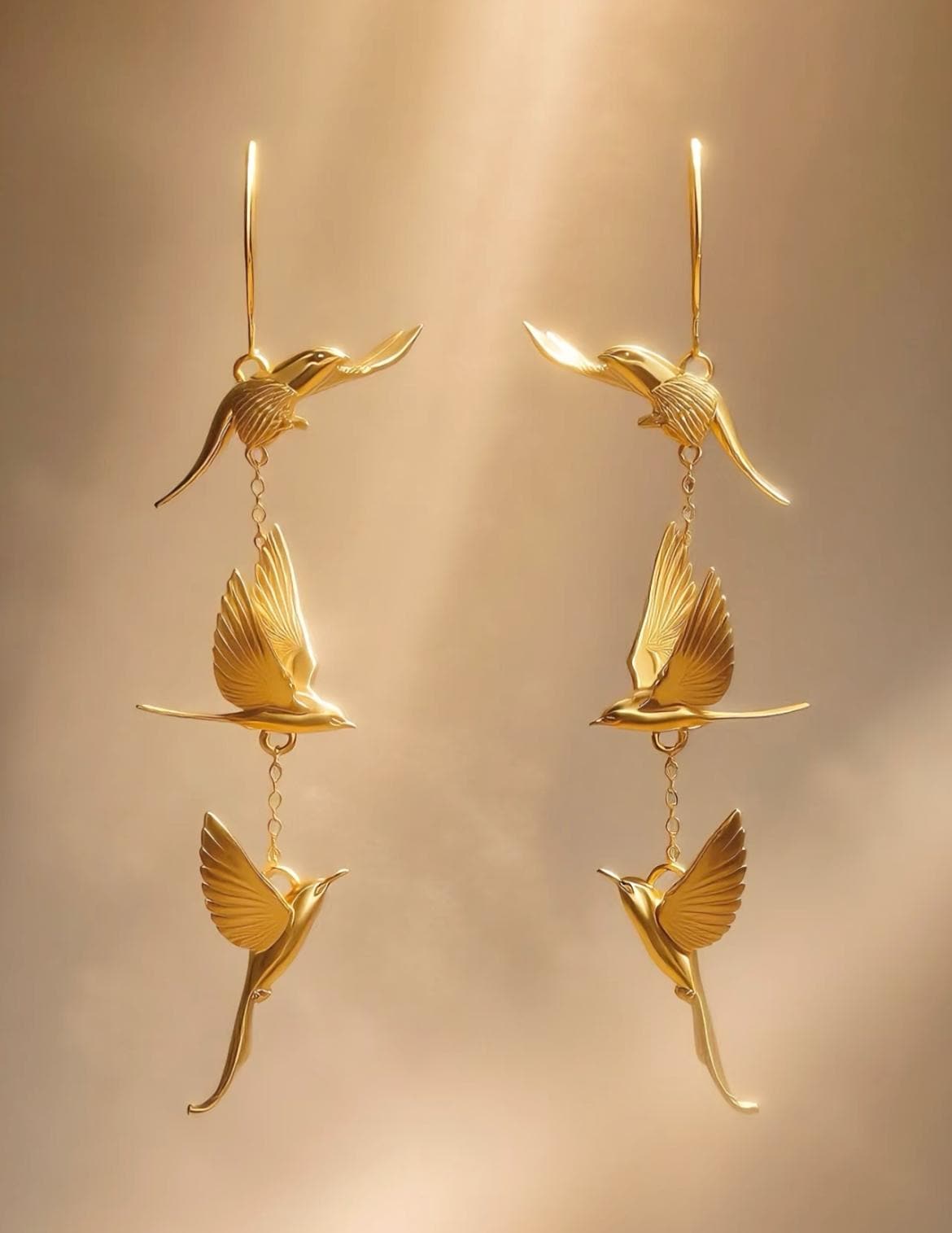 Golden Lark Earrings