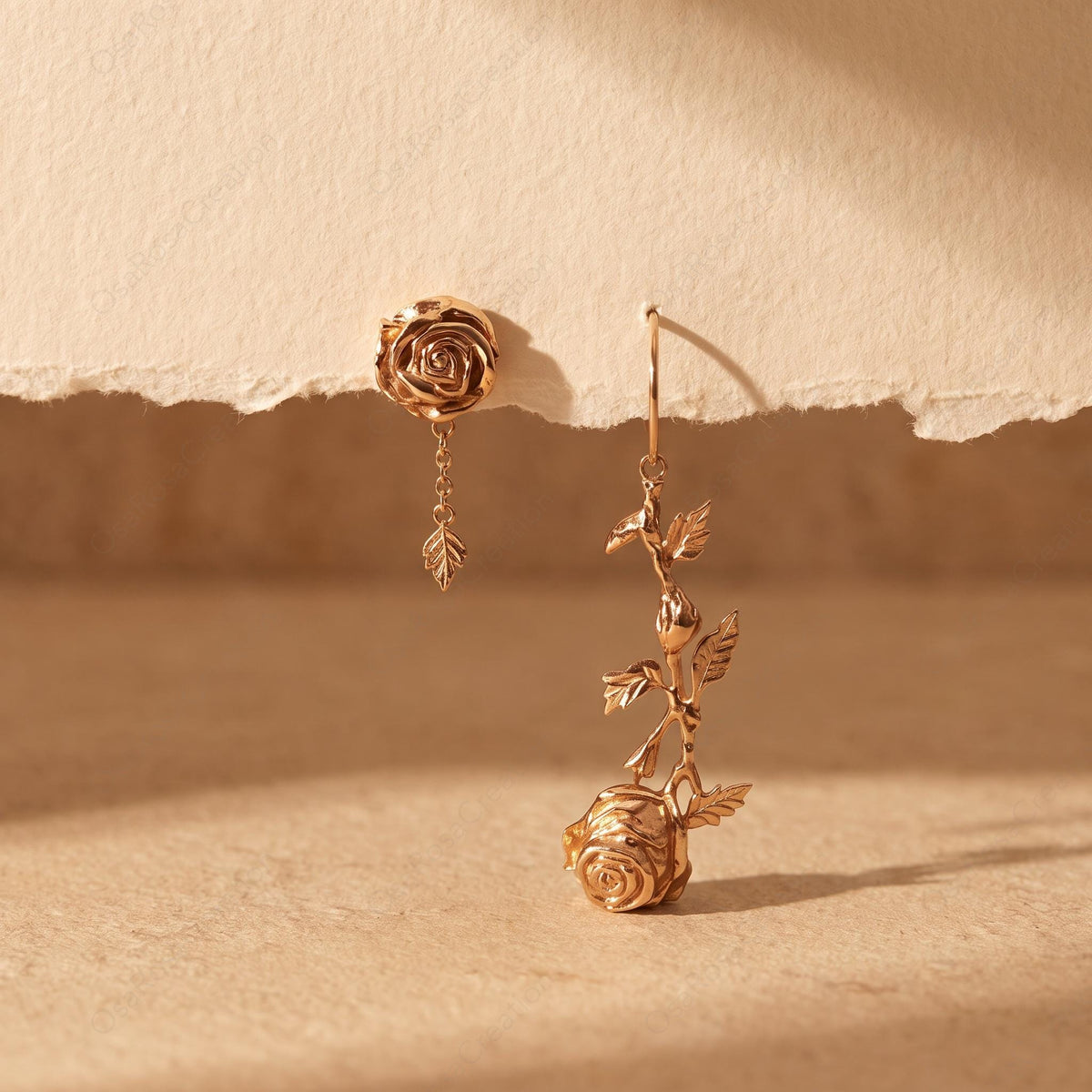 Twin Rose Earrings