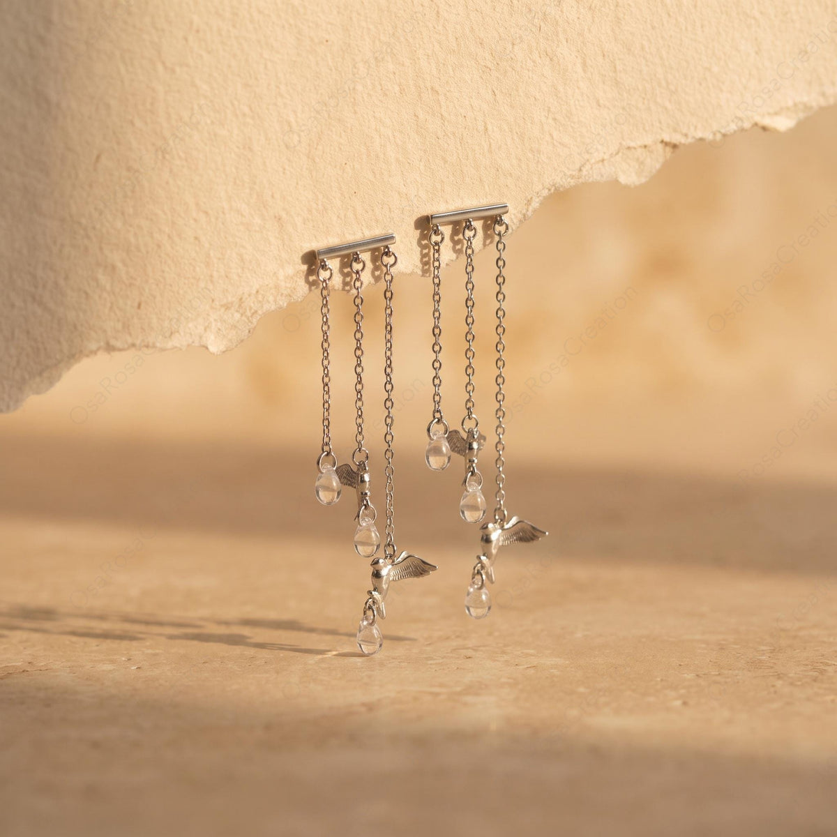 Orecchini pendenti Kinetic Bird Fringe