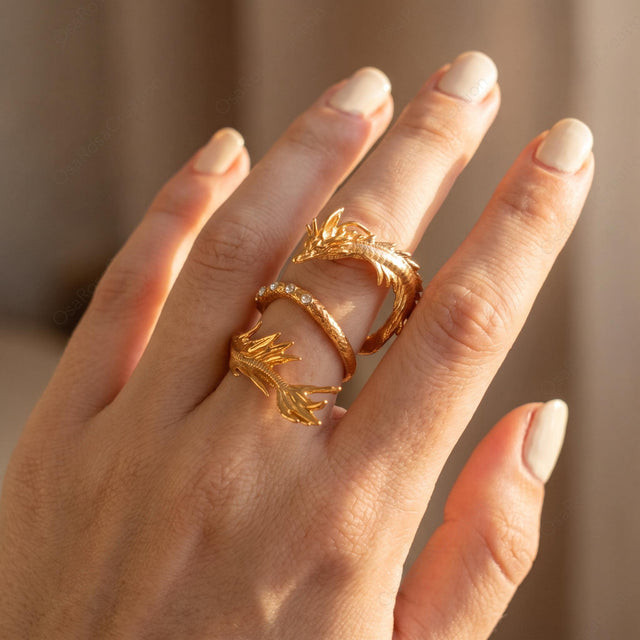 Mythic Dragon Ring worn by a model